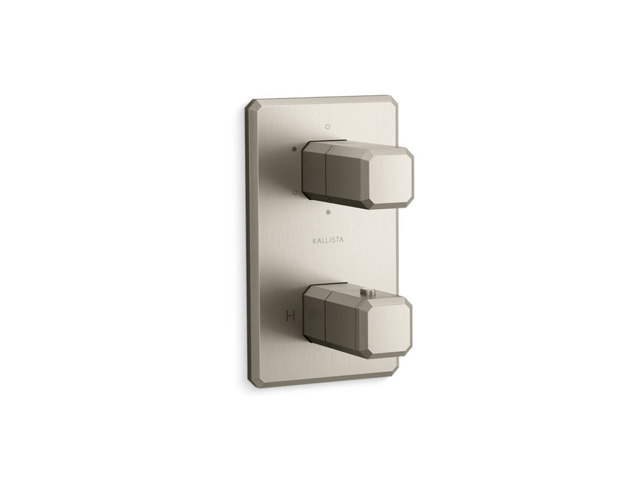 Kallista P33365-00 Bezel 3-Outlet Stacked Thermo Trim