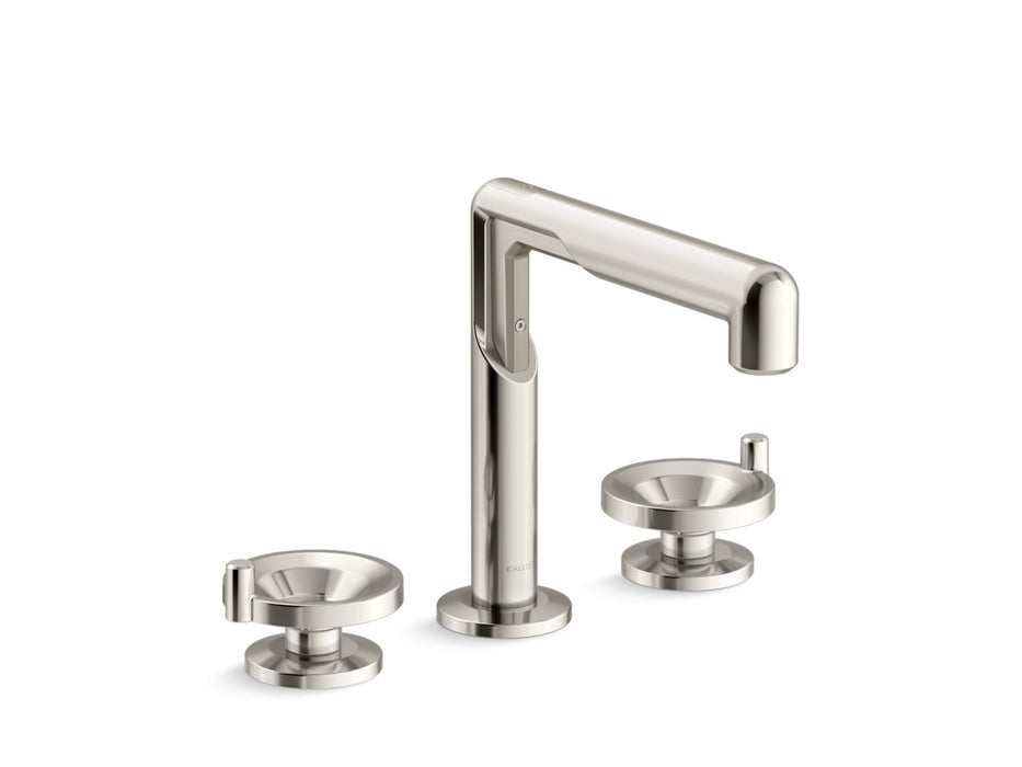 Kallista P34884-BN Vice Widespread Faucet, Wheel