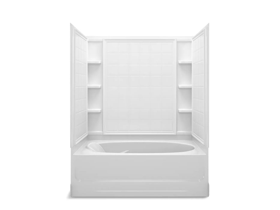 Sterling 71100122 Ensemble Tile 60" x 36" Vikrell® Bath/shower, Right Above-floor Drain