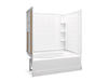 Sterling 71110116 Ensemble Tile 60" x 42" Vikrell® Bath/shower with Aging in Place Backerboards, Left Drain