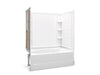 Sterling 71110118 Ensemble Tile 60" x 42" Vikrell® Bath/shower with Aging in Place Backerboards, Left Above-floor Drain