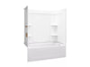 Sterling 71320126 Ensemble Medley 60" x 32" Vikrell® Bath/shower with Aging in Place Backerboards, Right Drain