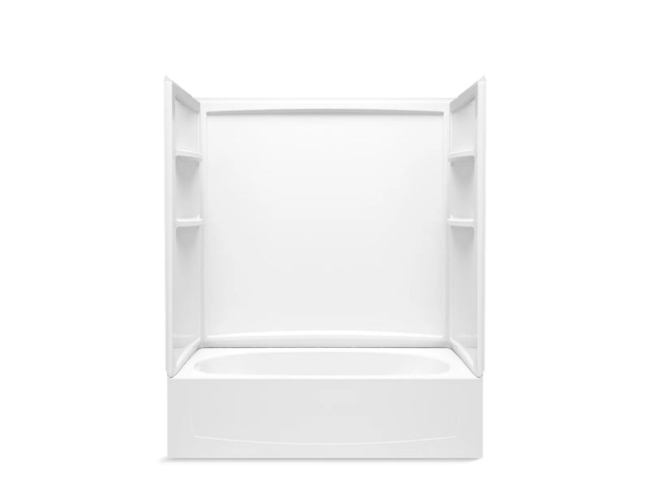 Sterling 71340116 Performa 2 60" x 29" Vikrell® Bath/shower with Aging in Place Backerboards, Left Drain