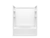 Sterling 71340118 Performa 2 60" x 29" Above-floor-drain Vikrell® Bath/shower with Aging in Place Backerboards, Left Dra