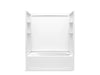 Sterling 71340128 Performa 2 60" x 29" Above-floor-drain Vikrell® Bath/shower with Aging in Place Backerboards, Right Dr
