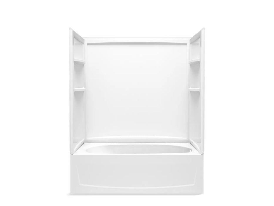 Sterling 71340128 Performa 2 60" x 29" Above-floor-drain Vikrell® Bath/shower with Aging in Place Backerboards, Right Dr