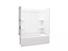 Sterling 71370116 Ensemble Medley 60" x 30" Vikrell® Bath/shower with Aging in Place Backerboards, Left Drain
