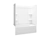 Sterling 71370118 Ensemble Medley 60" x 30" Vikrell® Bath/shower with Aging in Place Backerboards, Left Above-floor Drai