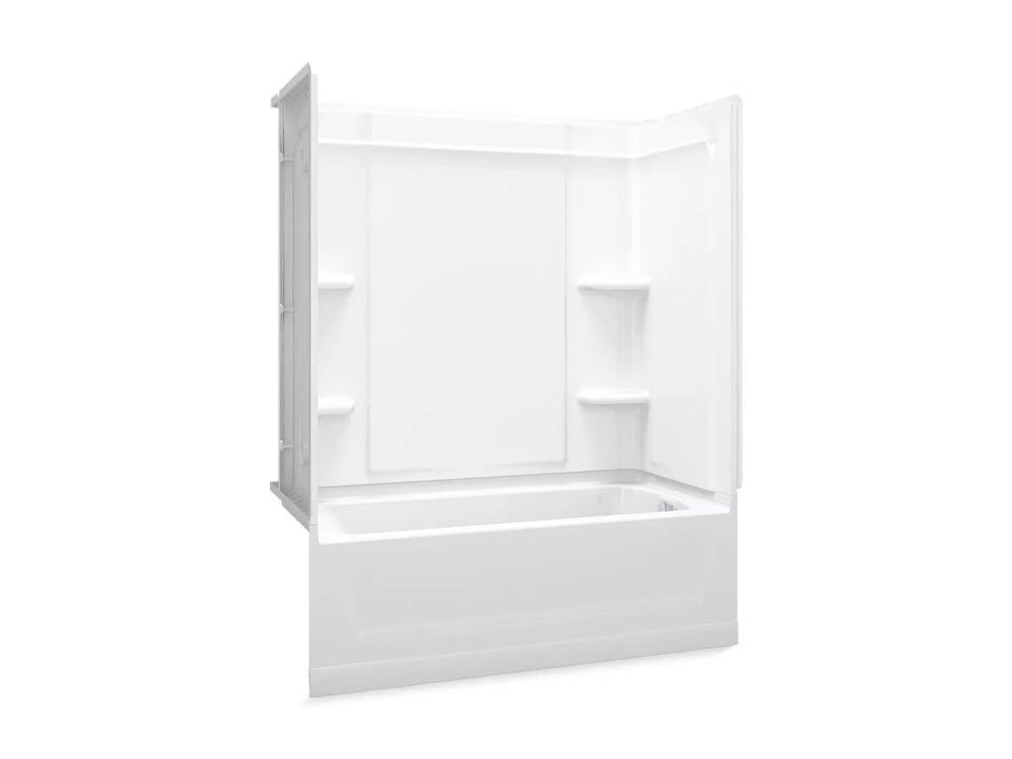 Sterling 71370122 Ensemble Medley 60" x 30" Vikrell® Bath/shower, Right Above-floor Drain