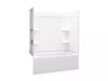Sterling 71370128 Ensemble Medley 60" x 30" Vikrell® Bath/shower with Aging in Place Backerboards, Right Above-floor Dra