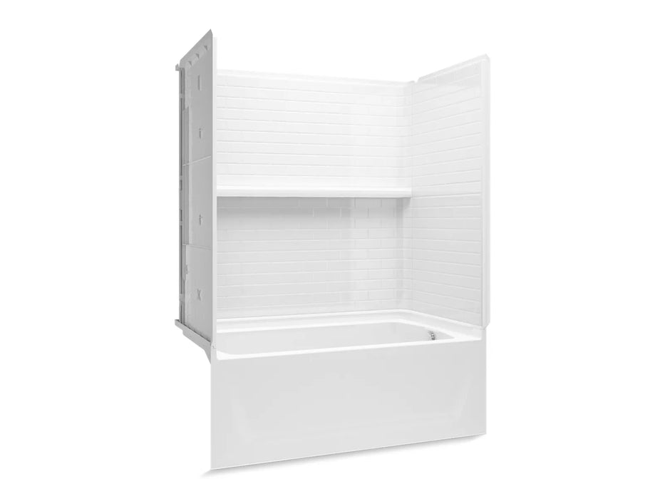 Sterling 71520122 Traverse 60" x 32" Vikrell® Bath/shower, Right Above-floor-drain