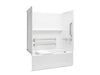 Sterling 71520125 Traverse 60" x 32" Vikrell® Bath/shower with Seat and Grab Bars, Right Drain
