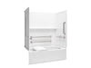 Sterling 71570125 Traverse 60" x 30" Vikrell® Bath/shower with Seat, Grab Bars, Right Drain