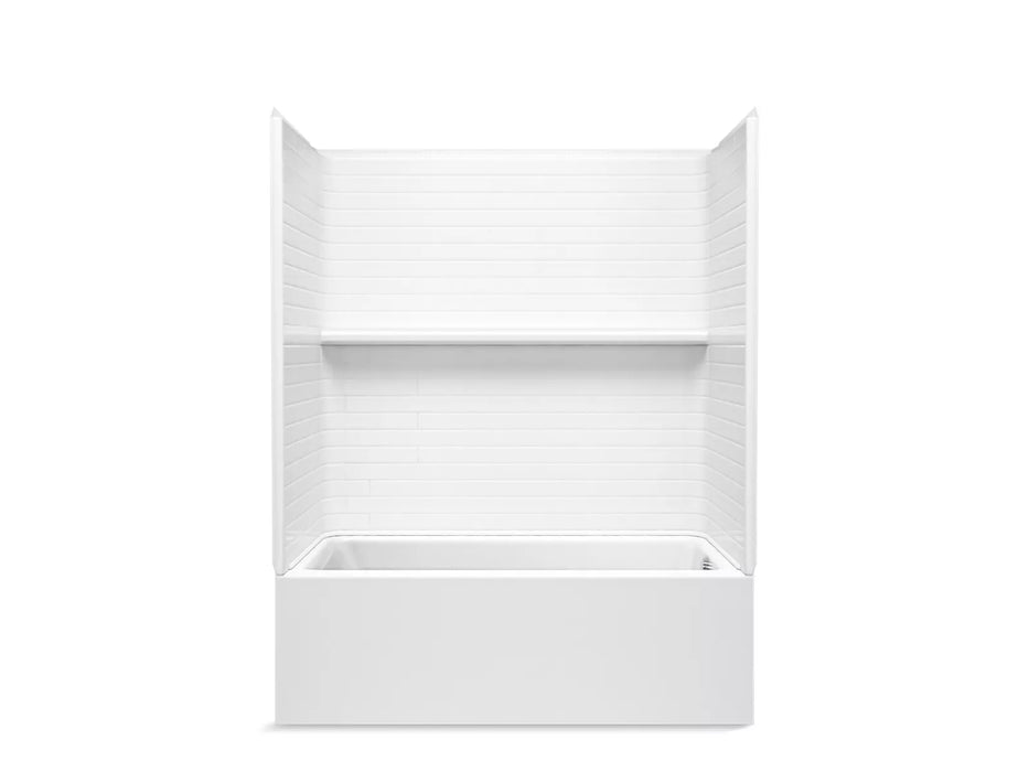 Sterling 71600122 Forum Traverse 60" x 30" Above-floor-drain Vikrell® Bath/shower, Right Drain