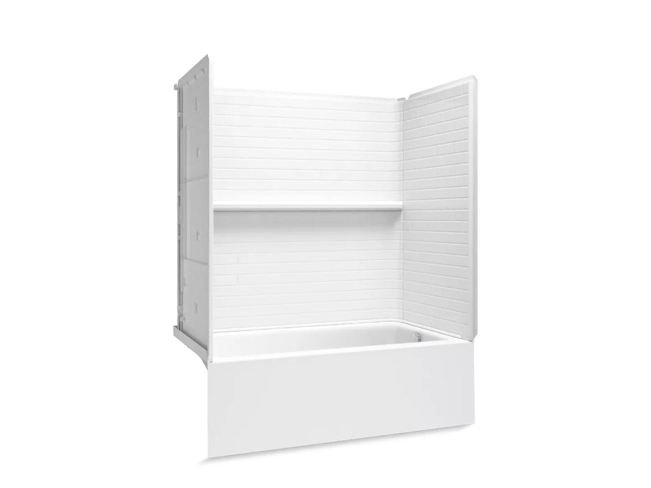 Sterling 71610126 Forum Traverse 60" x 32" Vikrell® Bath/shower with Aging in Place Backerboards, Right Drain