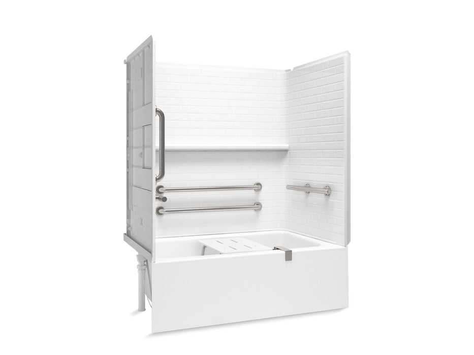 Sterling 71620117 Forum Traverse 60" x 36" Above-floor-drain Vikrell® Alcove Bath/shower with Aging in Place Backerboard