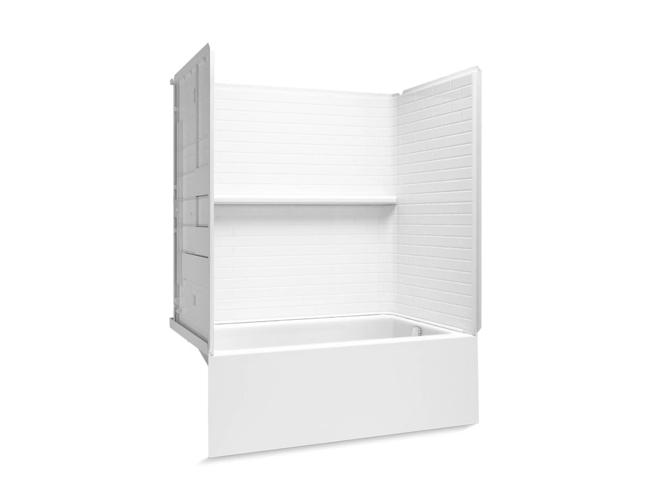 Sterling 71620122 Forum Traverse 60" x 36" Above-floor-drain Vikrell® Bath/shower, Right Drain