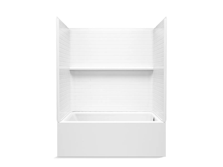 Sterling 71620122 Forum Traverse 60" x 36" Above-floor-drain Vikrell® Bath/shower, Right Drain