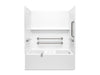 Sterling 71620125 Forum Traverse 60" x 36" Vikrell® Alcove Bath/shower with Aging in Place Backerboards, Grab Bars, and 