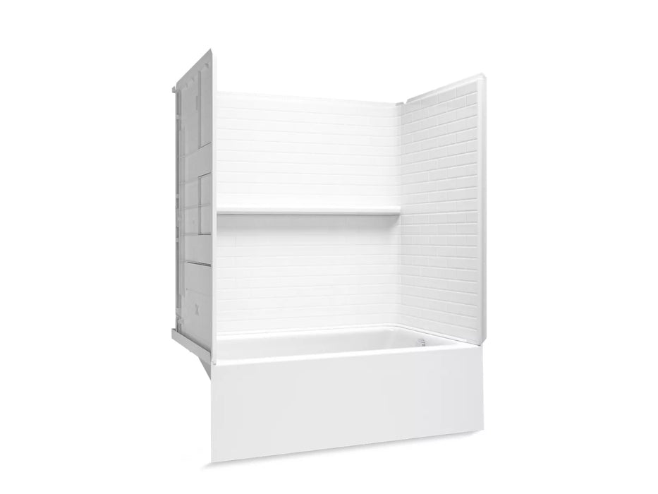 Sterling 71620126 Forum Traverse 60" x 36" Vikrell® Alcove Bath/shower with Aging in Place Backerboards, Right Drain
