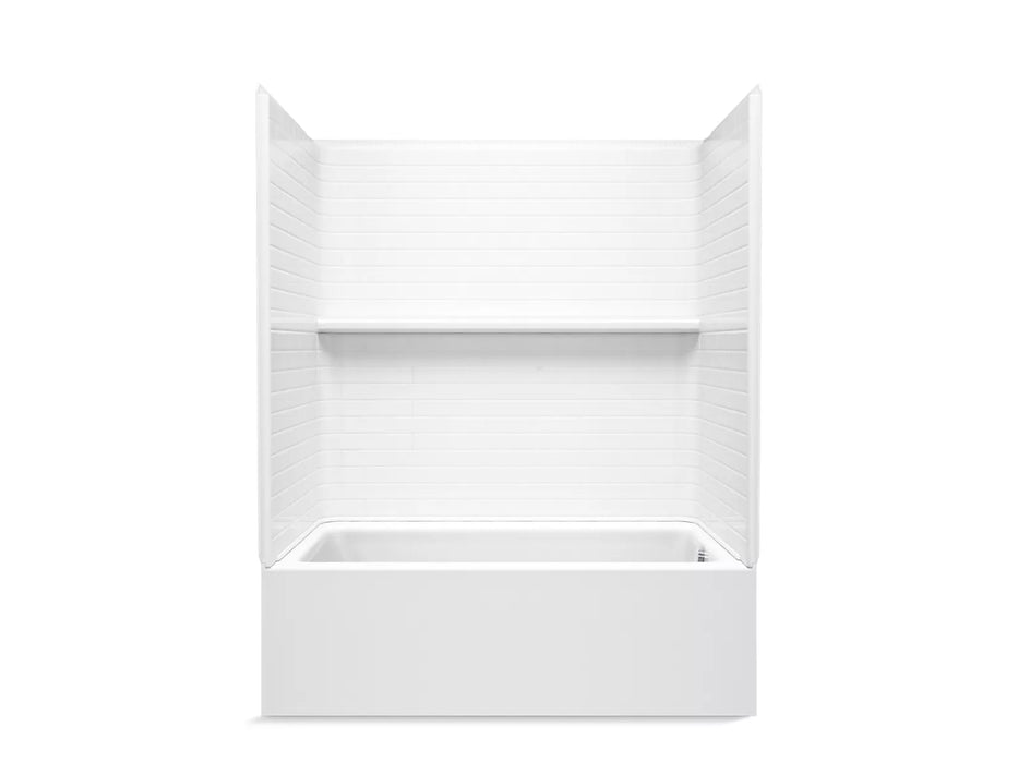 Sterling 71620126 Forum Traverse 60" x 36" Vikrell® Alcove Bath/shower with Aging in Place Backerboards, Right Drain