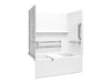 Sterling 71620127 Forum Traverse 60" x 36" Above-floor-drain Vikrell® Alcove Bath/shower with Aging in Place Backerboard