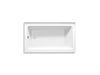 Sterling 71621112-LNR 60" x 36" Above-floor-drain Vikrell® Alcove Bath, Left Drain