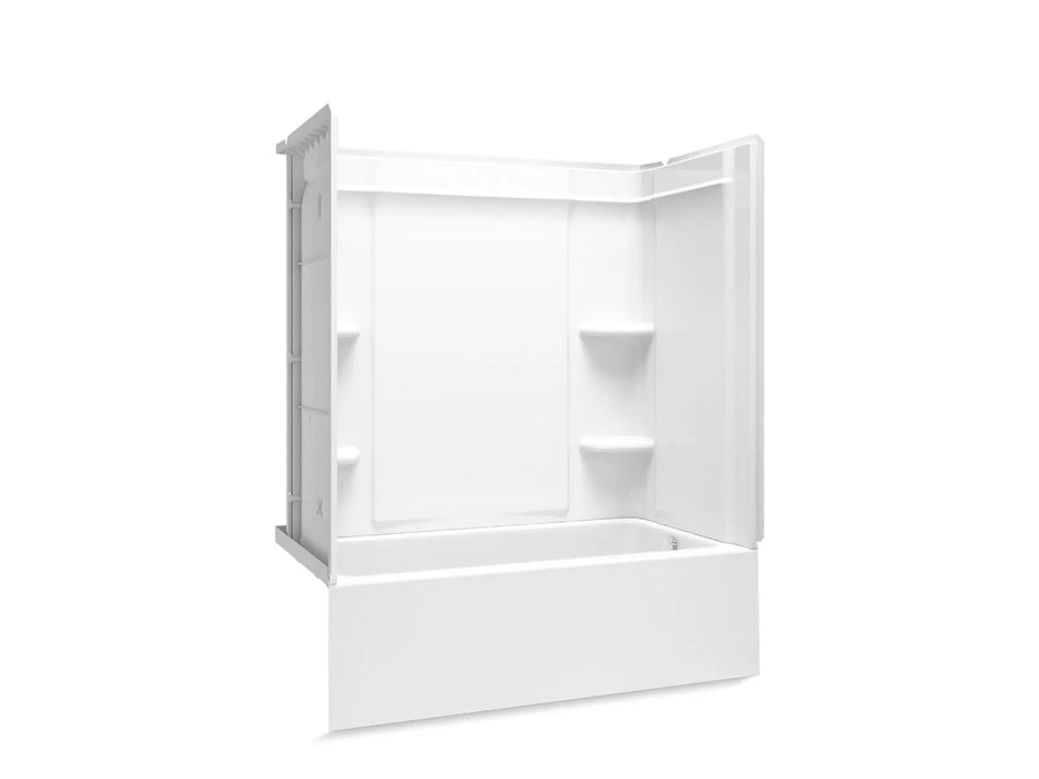 Sterling 71700126 Forum Medley 60" x 30" Vikrell® Bath/shower with Aging in Place Backerboards, Right Drain