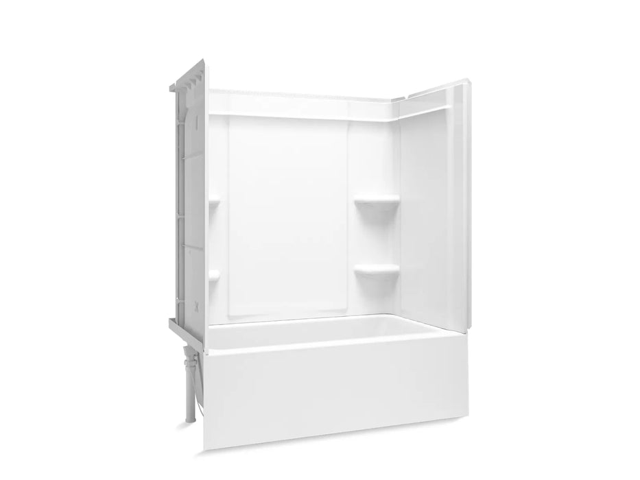 Sterling 71710116 Forum Medley 60" x 32" Vikrell® Bath/shower with Aging in Place Backerboards, Left Drain