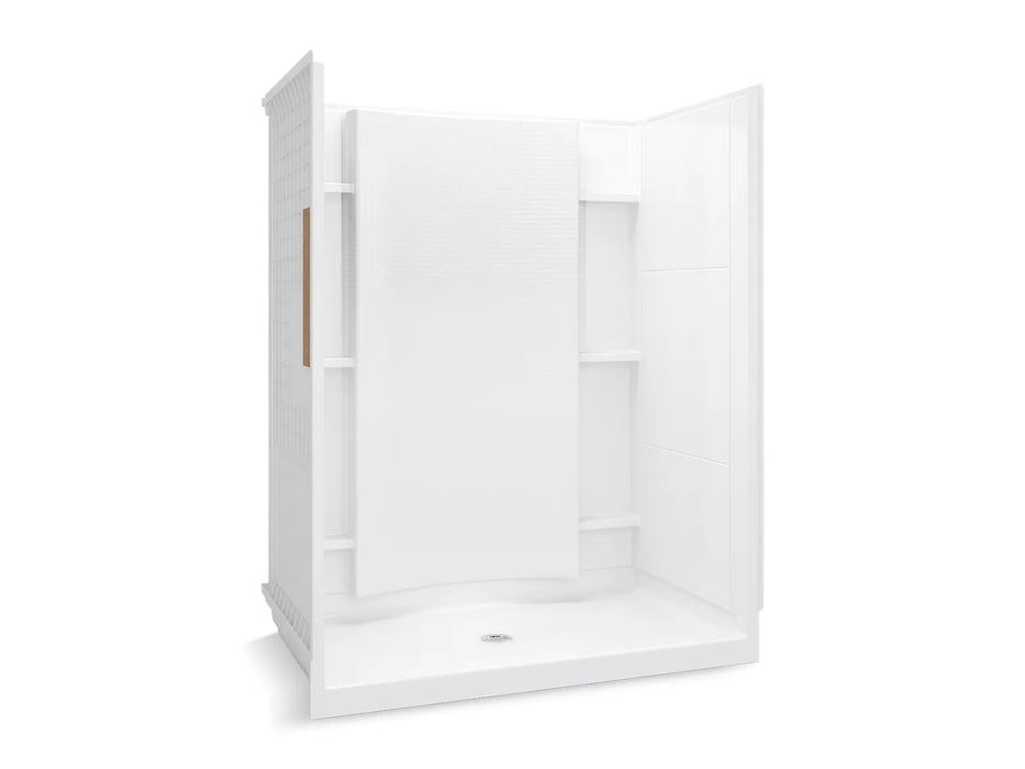 Sterling 72270106 Accord 60" x 36" Vikrell® Shower with Aging in Place Backerboards, Center Drain