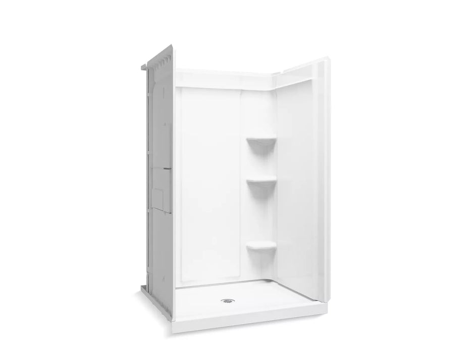 Sterling 72410106 Medley 48" x 34" Vikrell® Shower with Aging in Place Backerboards, Center Drain