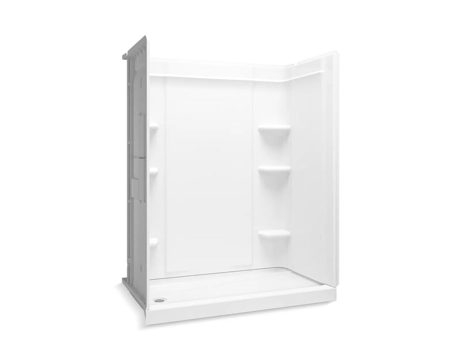 Sterling 72440116 Medley 60" x 30" Vikrell® Shower with Aging in Place Backerboards, Left Drain
