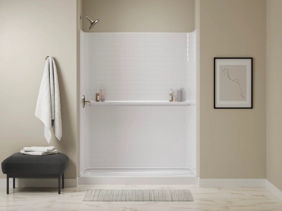Sterling 72570120 Traverse 60" x 30" x 76-1/4" Vikrell® Shower, Right Drain