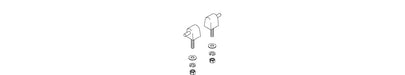 KOHLER K-1035010 Check Hinge Toilet Seat Hinge Pack