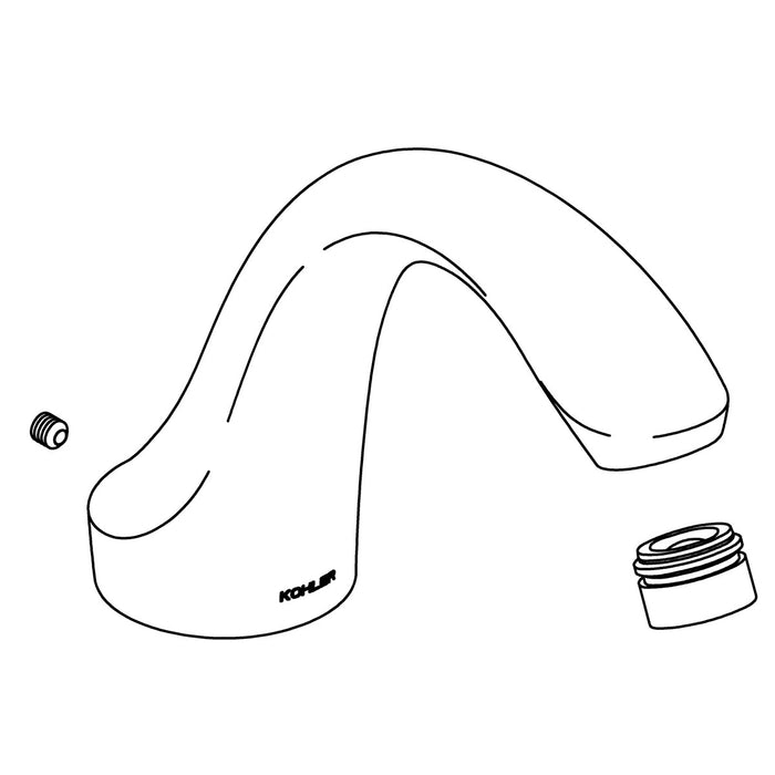 KOHLER K-1049557-CP Spout Assy, D-M Bath W/Div
