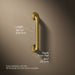 3/4 view of product with dimensions