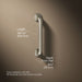 3/4 view of product with dimensions