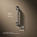 3/4 view of product with dimensions