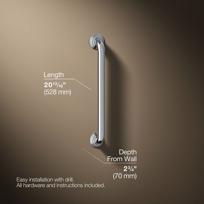 3/4 view of product with dimensions