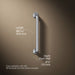 3/4 view of product with dimensions