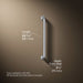 3/4 view of product with dimensions