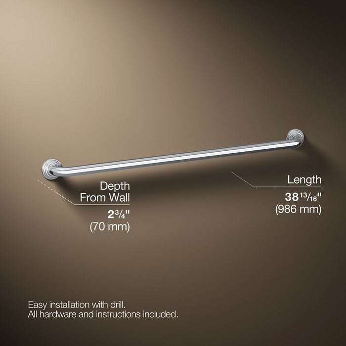 3/4 view of product with dimensions