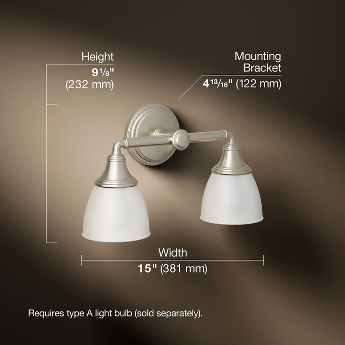 3/4 view of product with dimensions