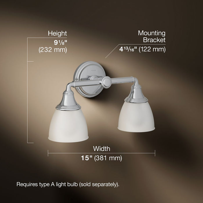 3/4 view of product with dimensions