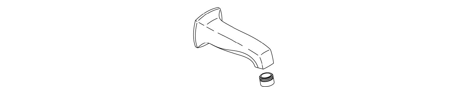 KOHLER K-1060821-CP Spout Assy, Wall Mnt Bath