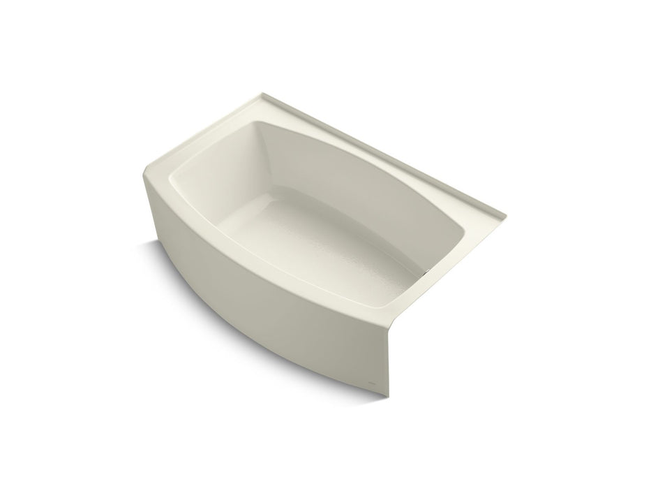 KOHLER K-1100-RA Expanse 60" x 32" alcove bath, right drain, biscuit