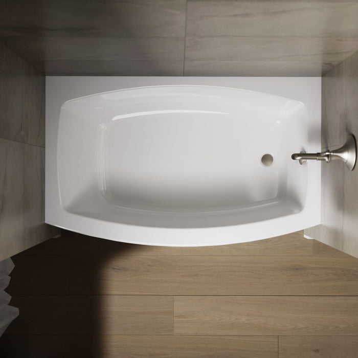 KOHLER K-1100-RA Expanse 60" x 32" alcove bath, right drain, white - view 5