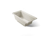 KOHLER K-1121-LW Underscore 60" x 30" alcove bath with Bask heated surface, left drain, biscuit