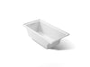 KOHLER K-1121-LW Underscore 60" x 30" alcove bath with Bask heated surface, left drain, white
