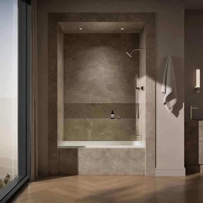 KOHLER K-1121-RW Underscore 60" x 30" alcove bath with Bask heated surface, right drain
